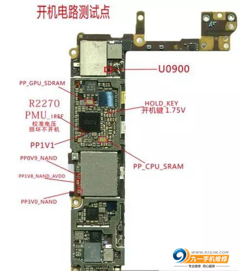 iphone6s6sp维修重要测量点图纸分享