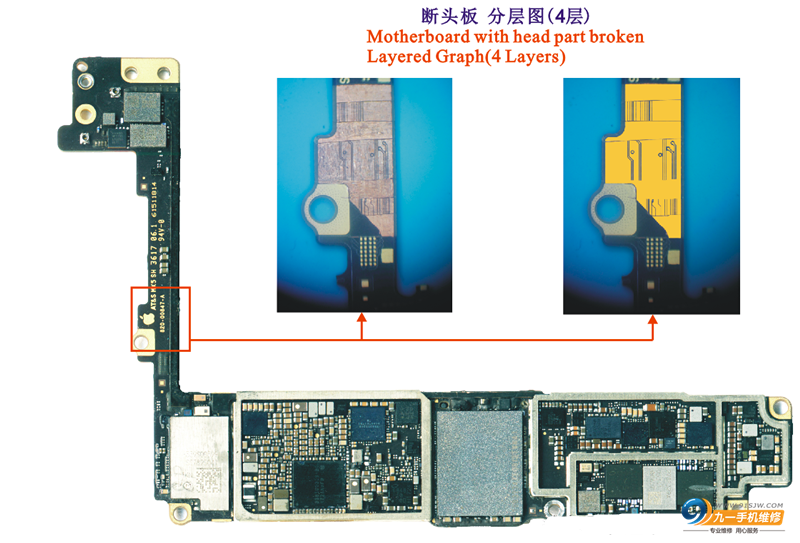 再也不怕上错螺丝,iphone 8超清螺丝孔和断头板层图,注释很详细